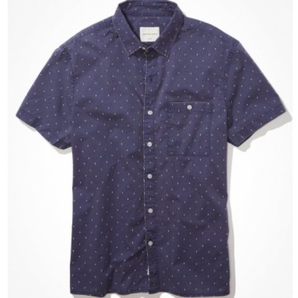 American Eagle Outfitters Dark Blue Casual Shirt